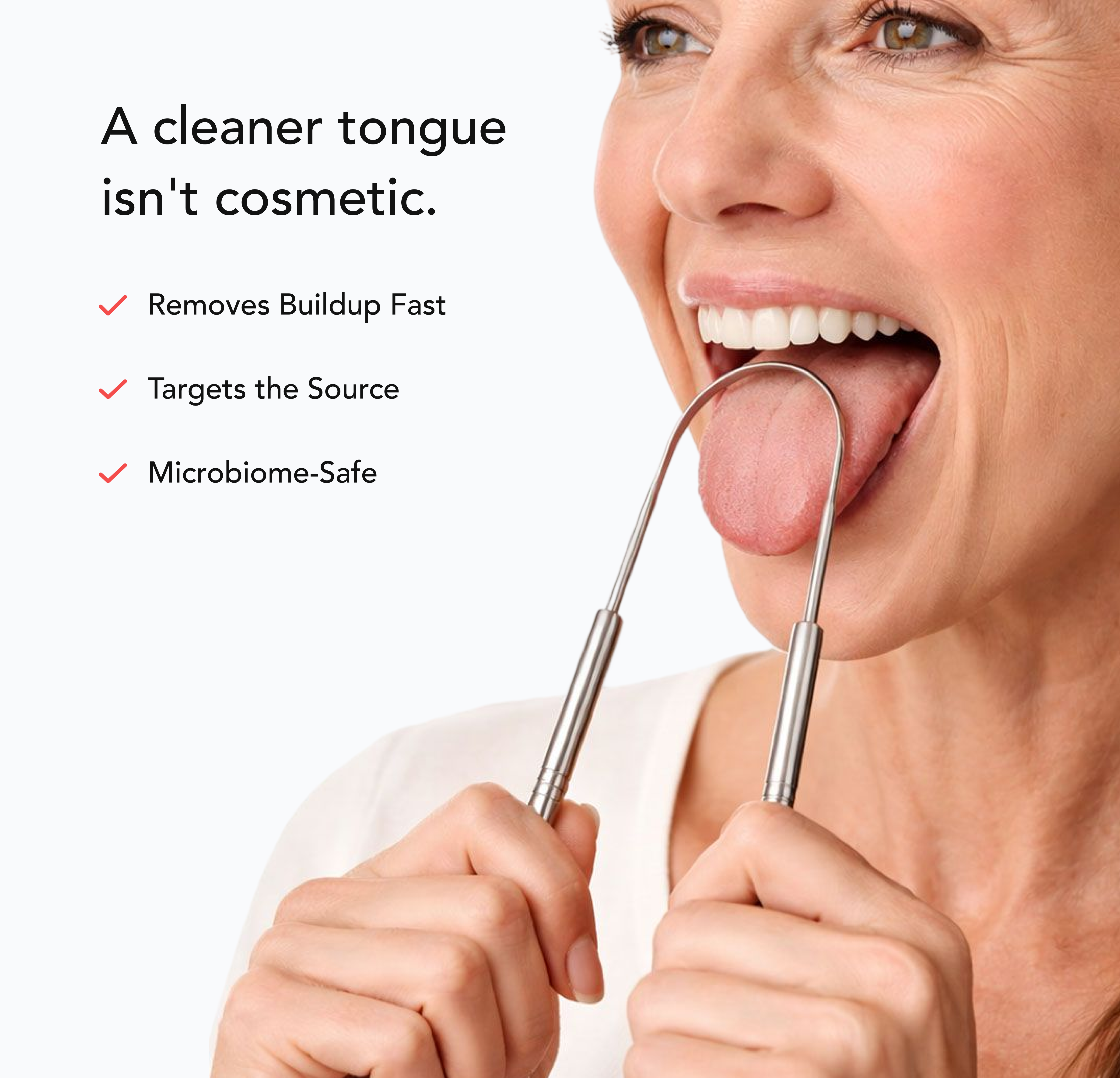 Tongue Scraper in use