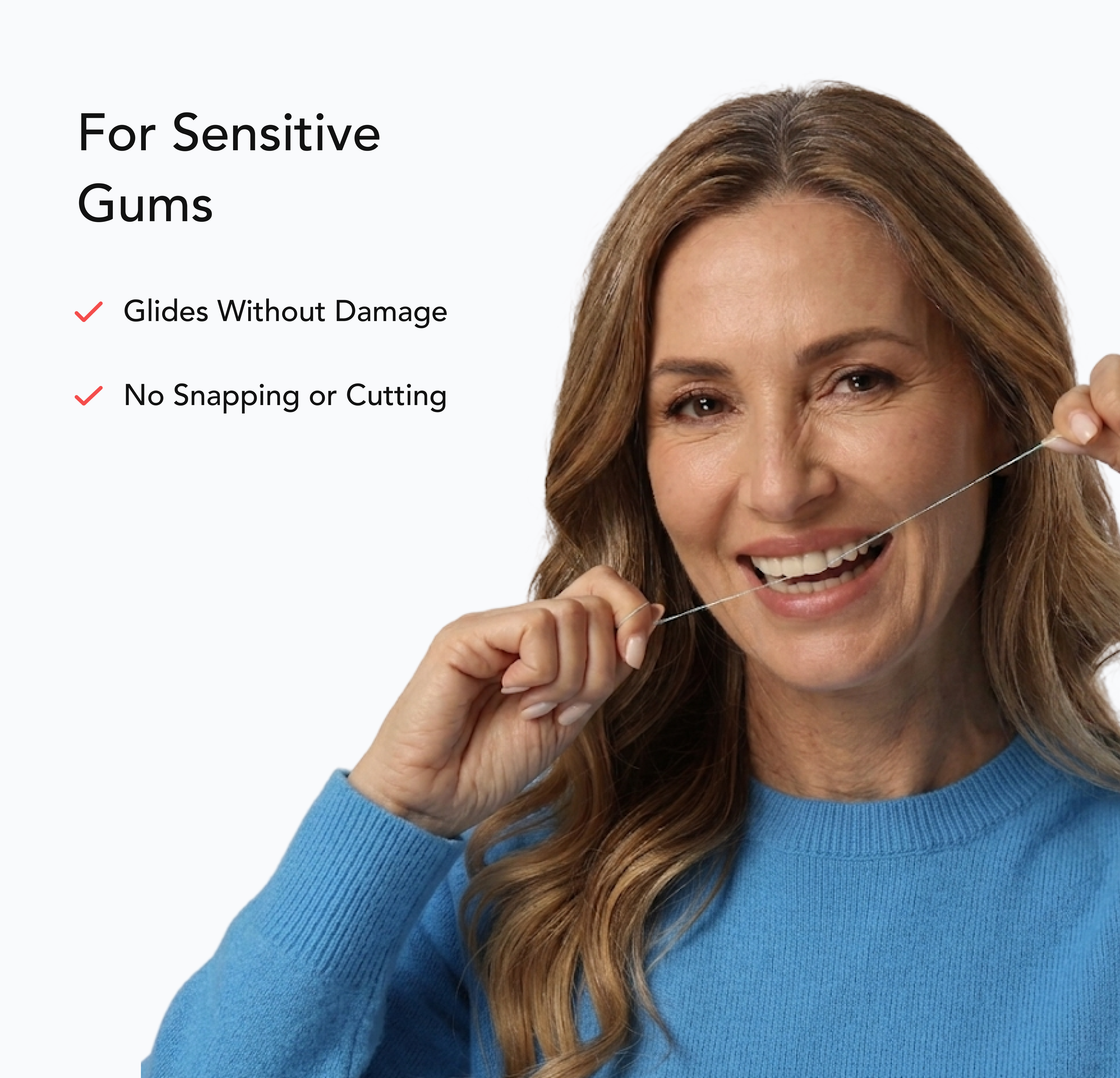 HealRay Floss in use